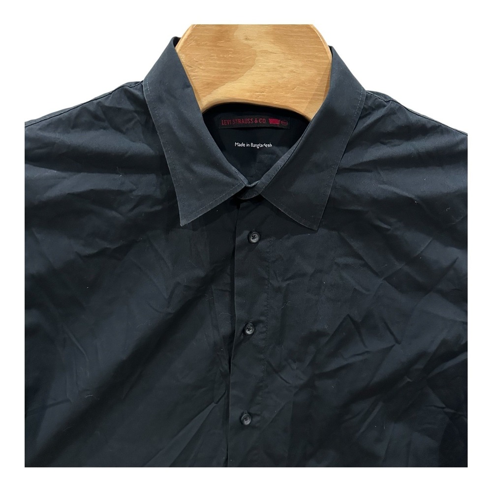 Levi Strauss & Co Red Tag Men's XXXL‎ Black Long Sleeve Shirt Western Yoke 2XL*